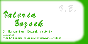 valeria bozsek business card