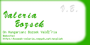 valeria bozsek business card